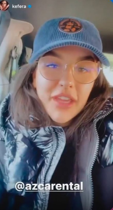 Kéfera em story mencionando a AZ Car Rental